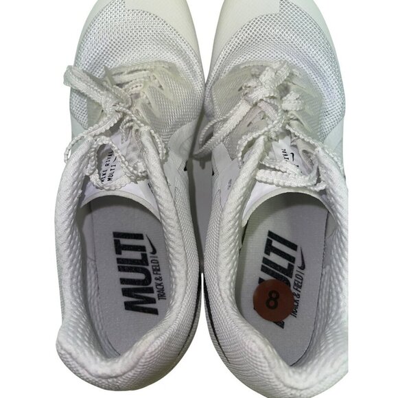 NEW! Nike Men\'s Zoom Rival Distance Spike Shoes White DC8749-100 Unisex Size 8 main image 10